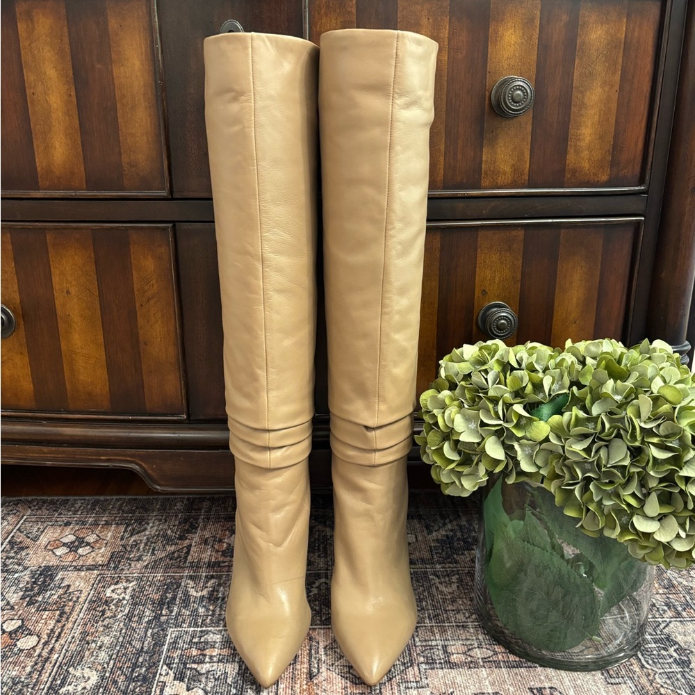 Stylish Vince Camuto Kashiana Tan Knee-High Boots